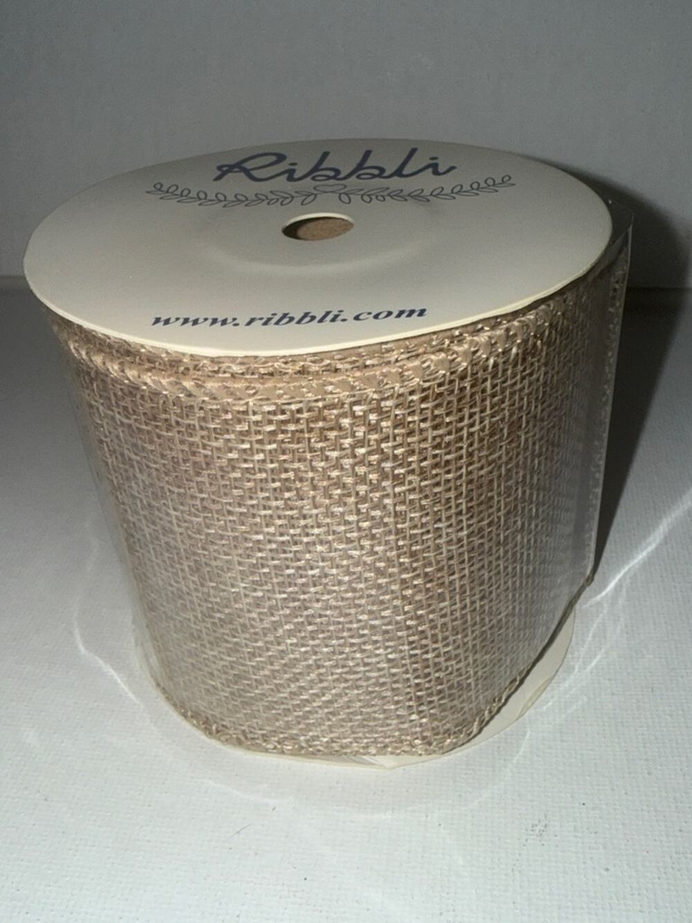 Natural Burlap Ribbon Roll - Neutral Beige